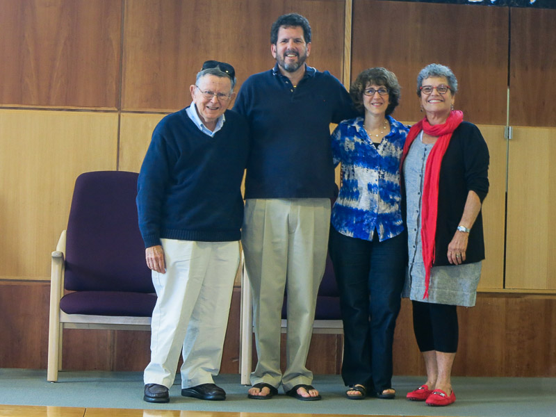 President Emeritus Steve Brenner, President Jeffrey Cohen, Secretary Susan Cohen and Member at Large Barbara Morris Fraenkel pose for the official photo as members of the Board of Directors for the 2014-2017 term.  Other Board of Director members  (not pictured) include: Stephanie Summers, Vice President; Terry Bittker, Member at Large; and Hillel Goldberg, Member at Large.